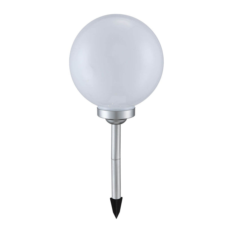 Luminaire extérieur Solar argenté, H 68 cm