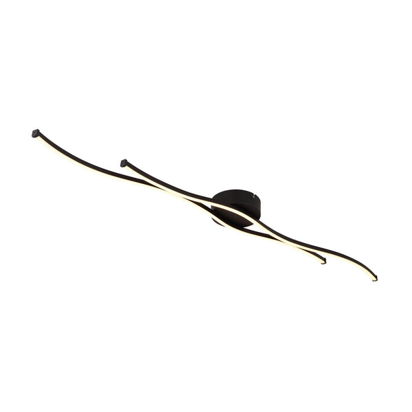 Plafonnier Boyd noir mat, L 110,4 cm