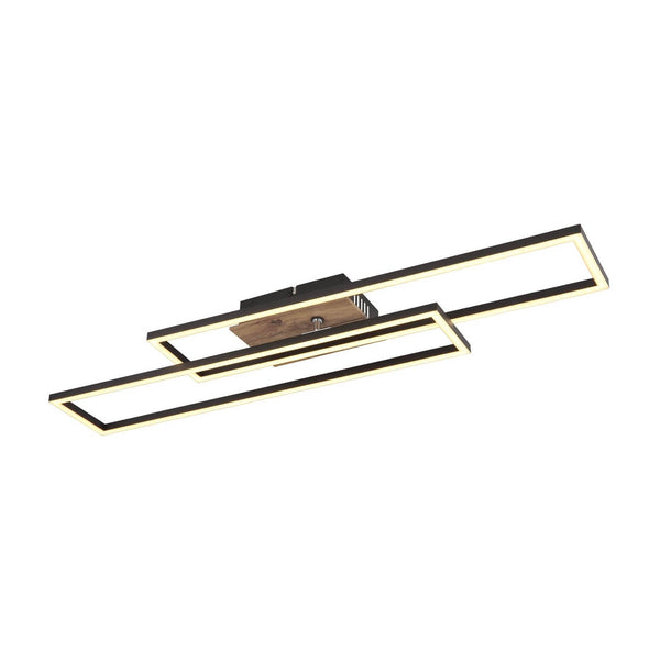 Plafonnier Dakari noir mat, L 60 cm