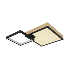 Plafonnier Jacky noir mat, L 60 cm