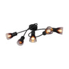 Plafonnier Satella noir mat, L 24 cm