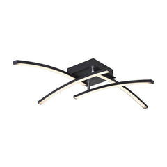Plafonnier Tansy I noir mat, L 69 cm