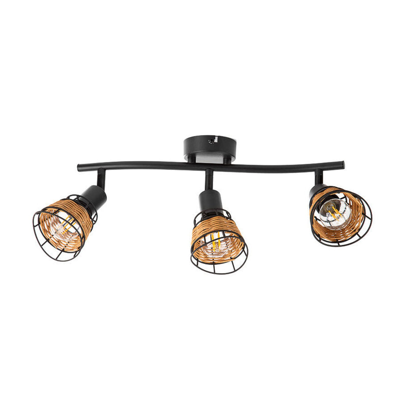 Spot Esra noir mat, L 40 cm