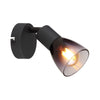 Spot Satella noir mat, L 16,5 cm