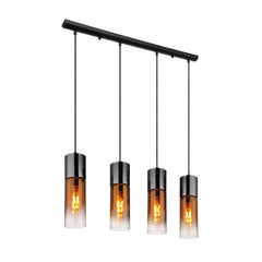 Suspension Annika noire mat, H 156 cm
