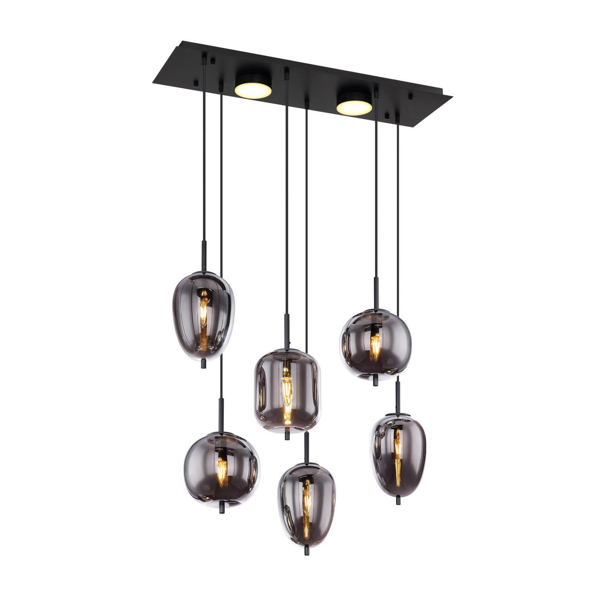 Suspension Blacky noire mat, H 120 cm