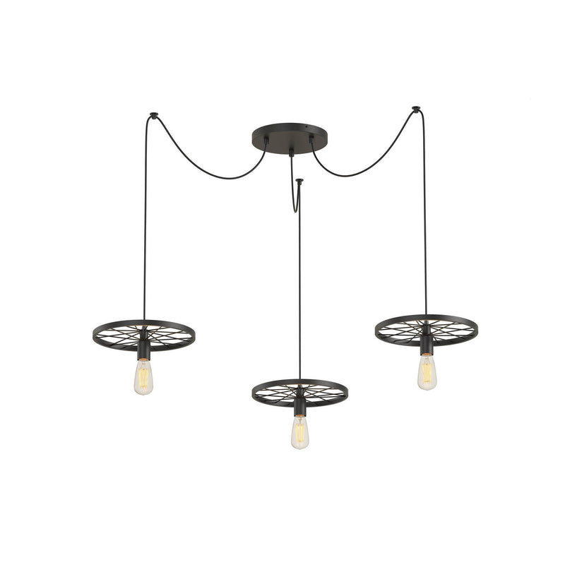 Suspension Jan noire, Ø 18 cm