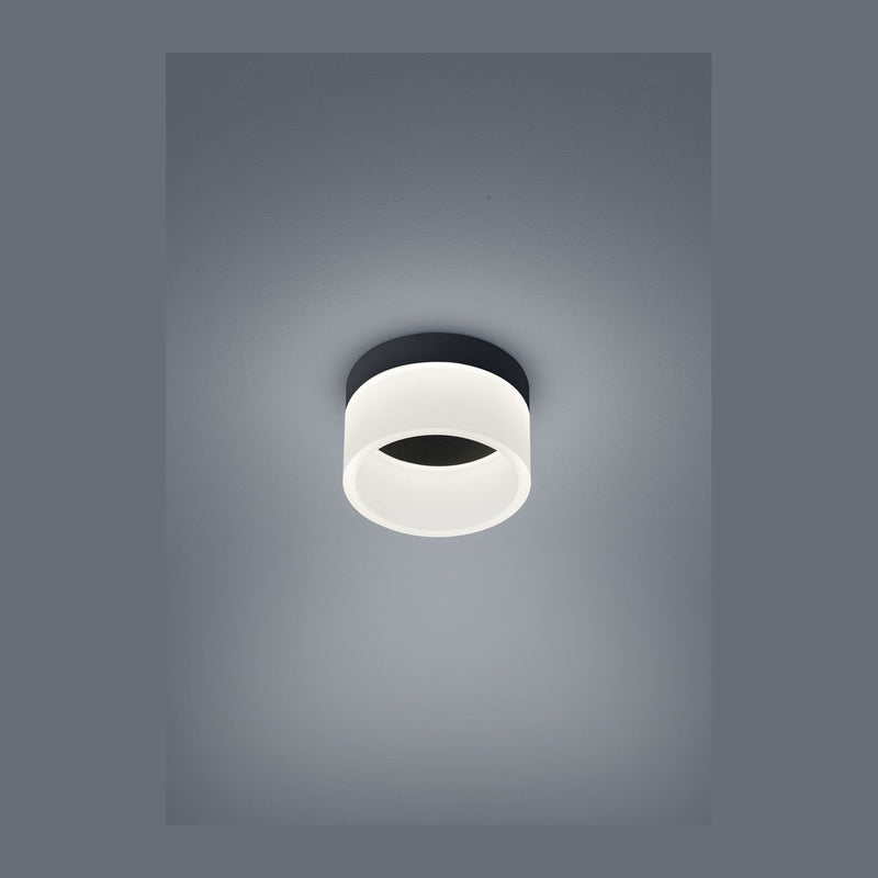 Plafonnier LIV noir, Ø 15 cm