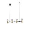Suspension Axon noire et dorée, H 120 cm