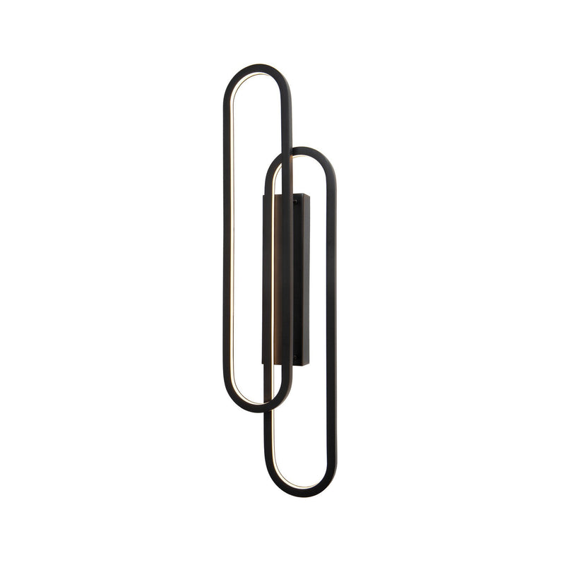 Applique murale Thelma noire, H 75 cm