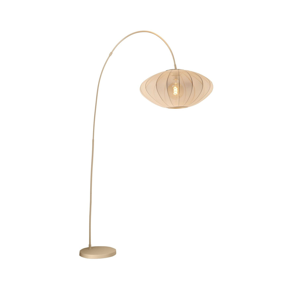 Lampadaire Corina beige, tissu
