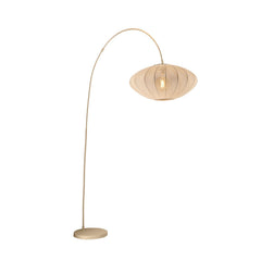 Lampadaire Corina beige, tissu