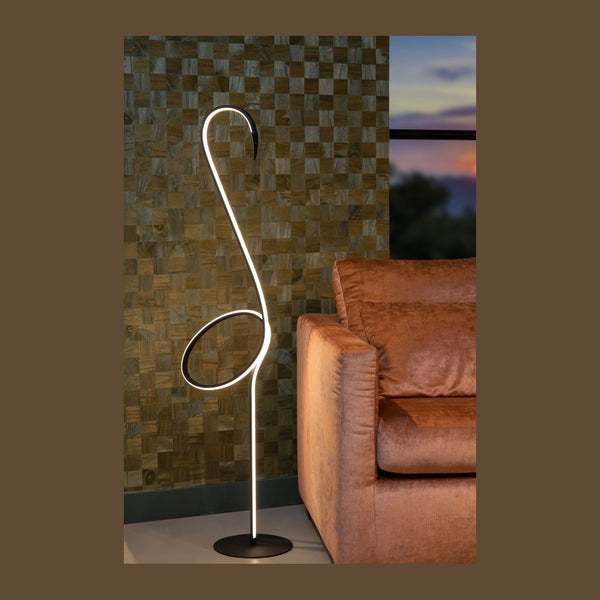 Lampadaire Flamingo noir