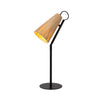 Lampe à poser Bensen noire, rotin