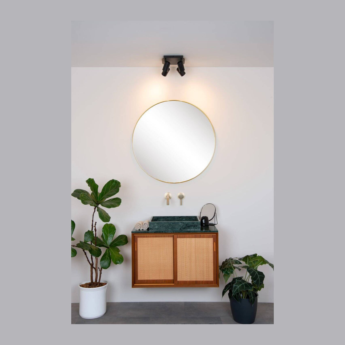 Plafonnier Lennert 4 lumières noir