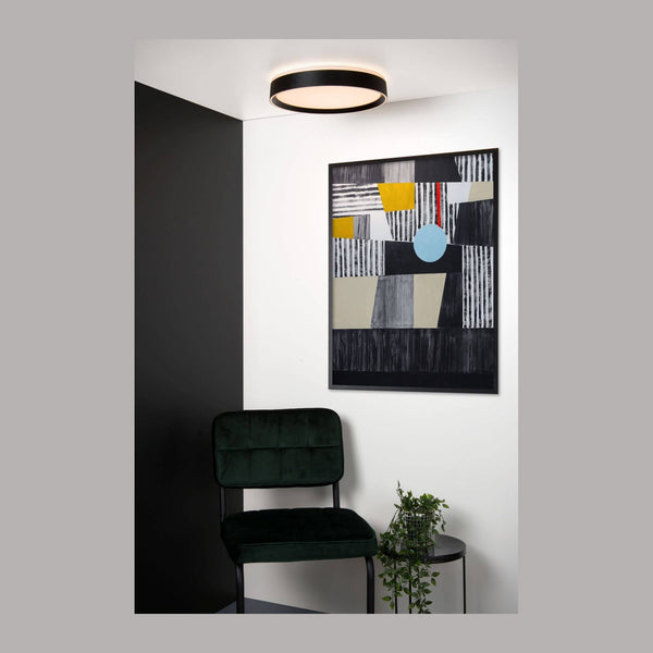 Plafonnier Nuria noir, Ø 40 cm