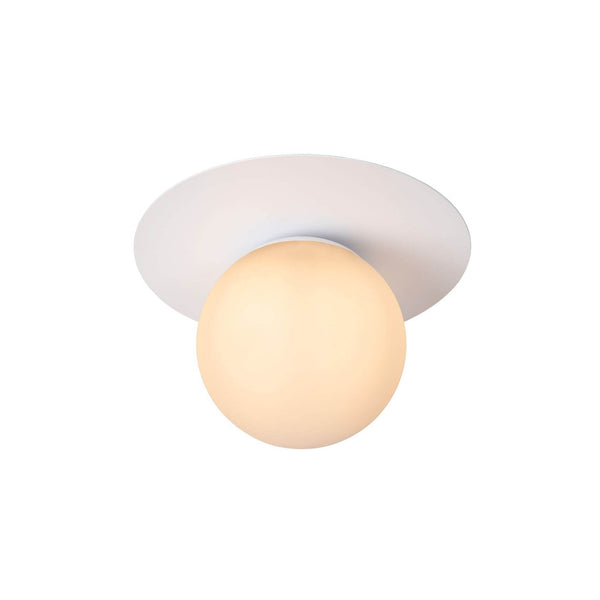 Plafonnier Tricia blanc, verre