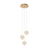 Suspension Cintra transparente et dorée mat, H 50 cm (13499/13/60)