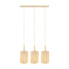 Suspension Corina 3 lumières beige, tissu