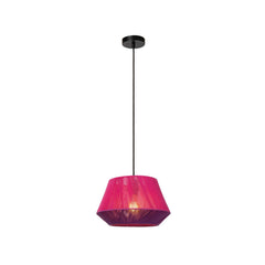 Suspension Jessica rose et noire, coton