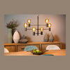 Suspension Leanne 6 lumières noire