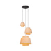 Suspension Tribute 3 lumières beige, tissu (21435/13/38)