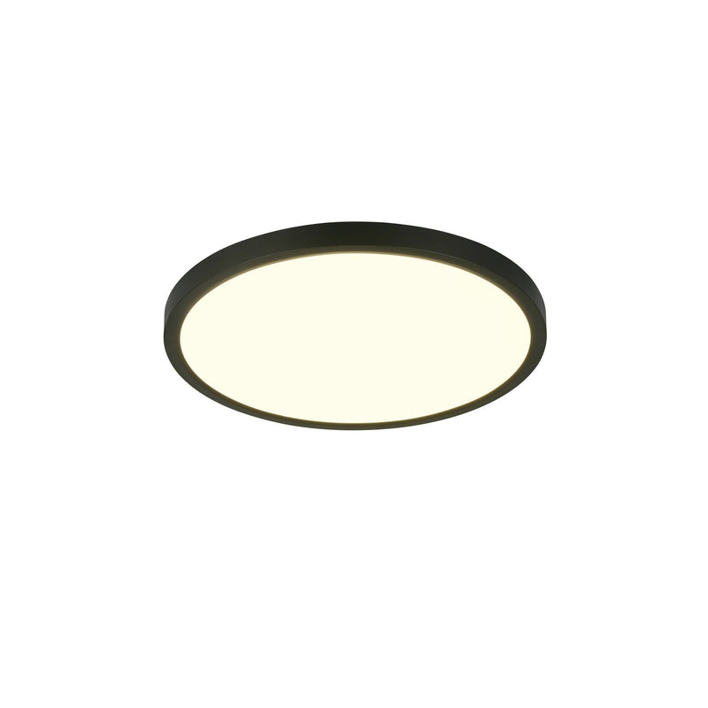 Plafonnier Draco noir mat, Ø 40 cm