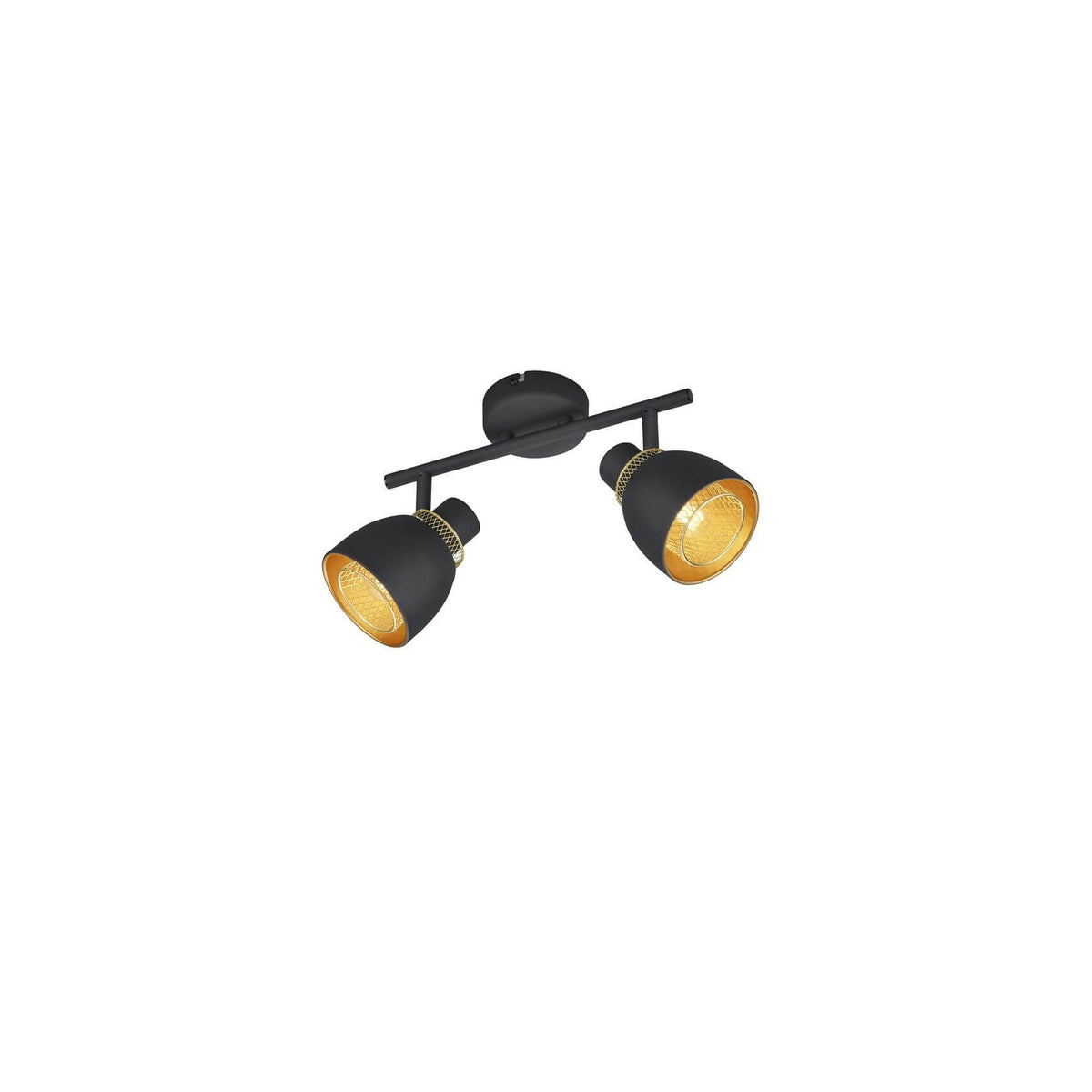 Spot Punch 2 lumières noir mat