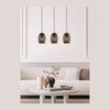 Suspension Bidar 3 lumières blanche mat