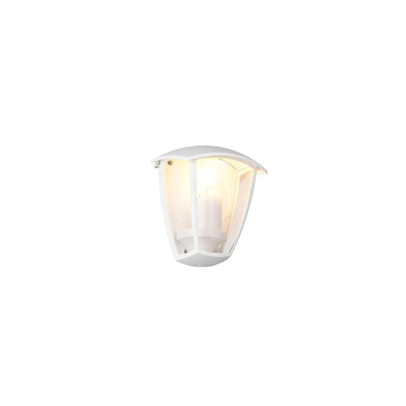 Applique extérieure Venta blanche mat, H 20 cm