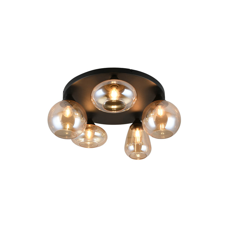 Plafonnier Lumina 5 lumières noir mat