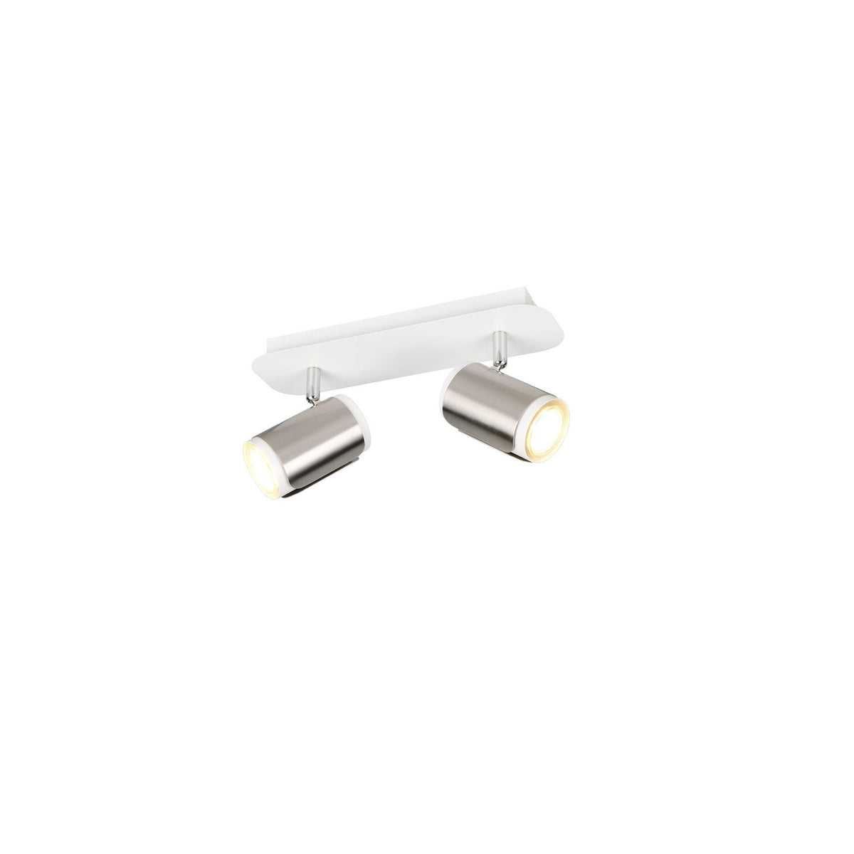 Spot Gillan 2 lumières nickel satiné