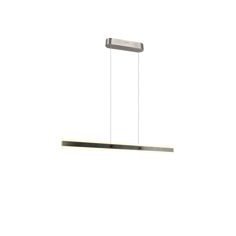 Suspension Arcola nickel satiné, L 115 cm