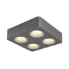 Spot Hangarau gris et aluminium, L 22,4 cm (43100-4)
