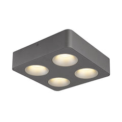 Spot Hangarau gris et aluminium, L 22,4 cm (43100-4)
