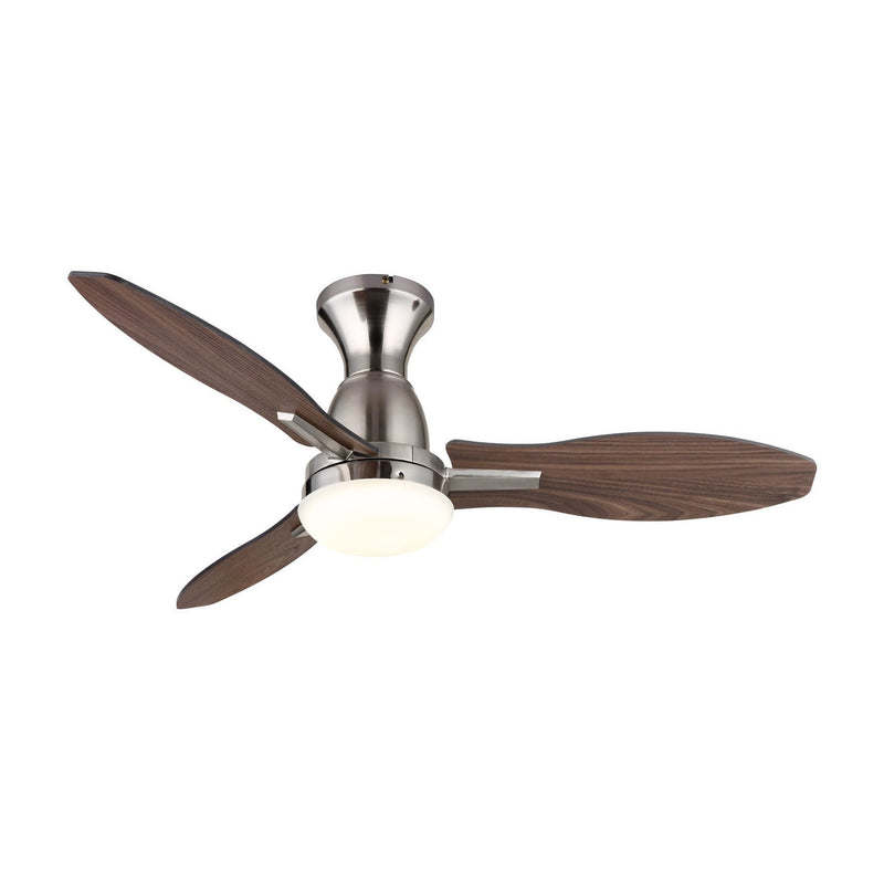 Ventilateur de plafond lumineux Gale nickel satiné
