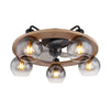 Ventilateur de plafond lumineux Lamotta noir mat