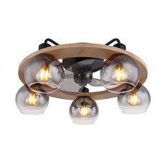 Ventilateur de plafond lumineux Lamotta noir mat