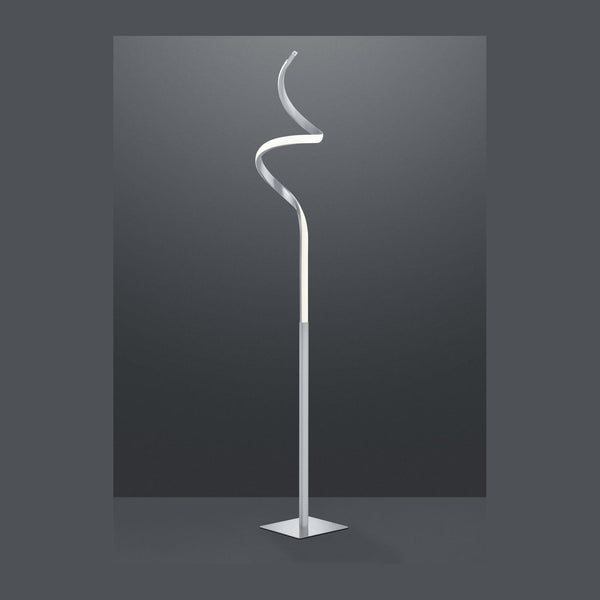 Lampadaire Course nickel satiné