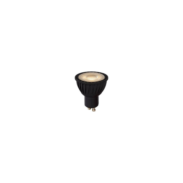 Ampoule LED GU10 noire et transparente, 5 W | Lucide