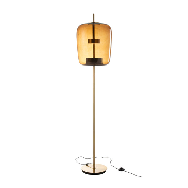 LED-Solarleuchte braunes Glas