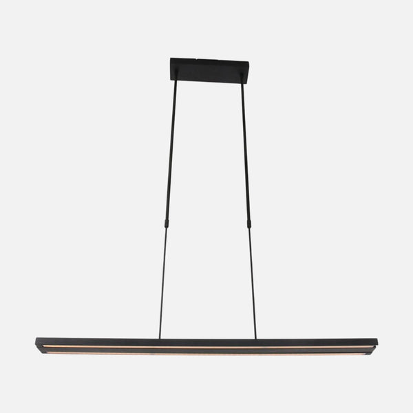 Ausziehbare schwarze LED-Pendelleuchte, Breite 88–140 cm | Zelena Motion