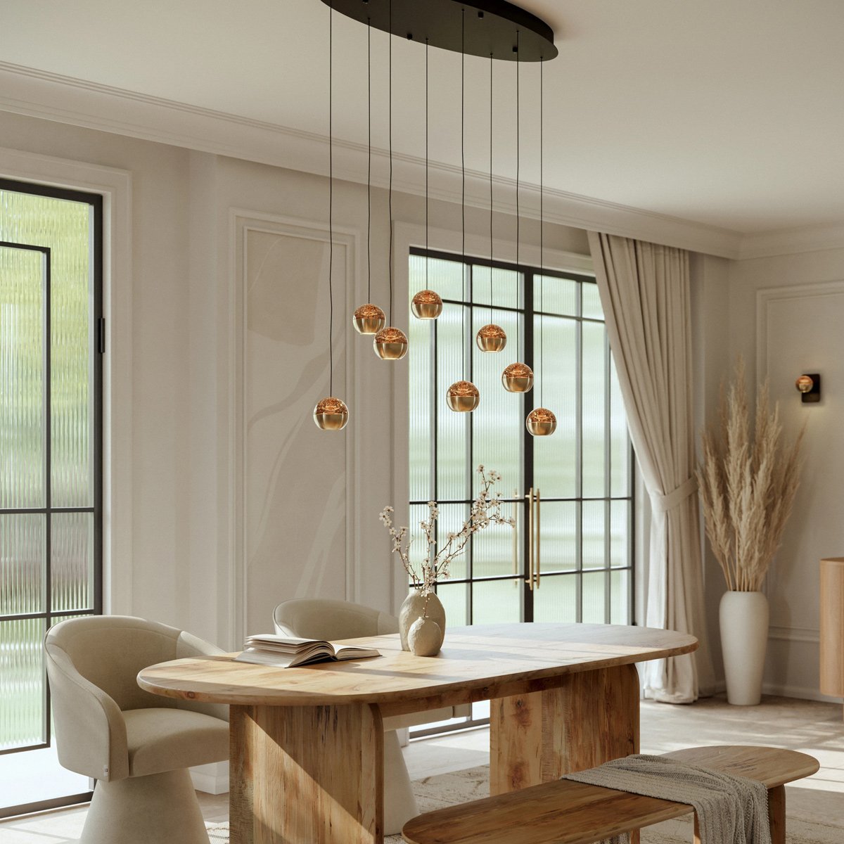 Suspension luminaire Belluno doré