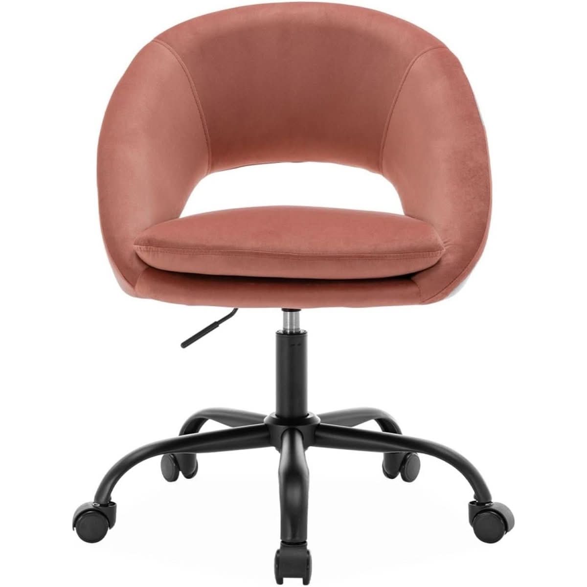 Chaise Bureau Velours Rose | Ivoire - Designix Chaise de Bureau
