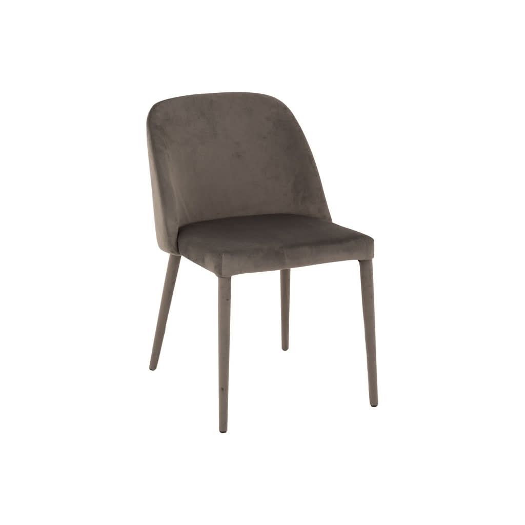 Chaise Charlotte Gris Moyen Textile Métal | Melo - Designix Chaises