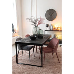 Stuhl Charlotte Mittelgrau Textil Metall | Melo