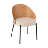 Stuhl Sperrholz Metall Beige | Nelo