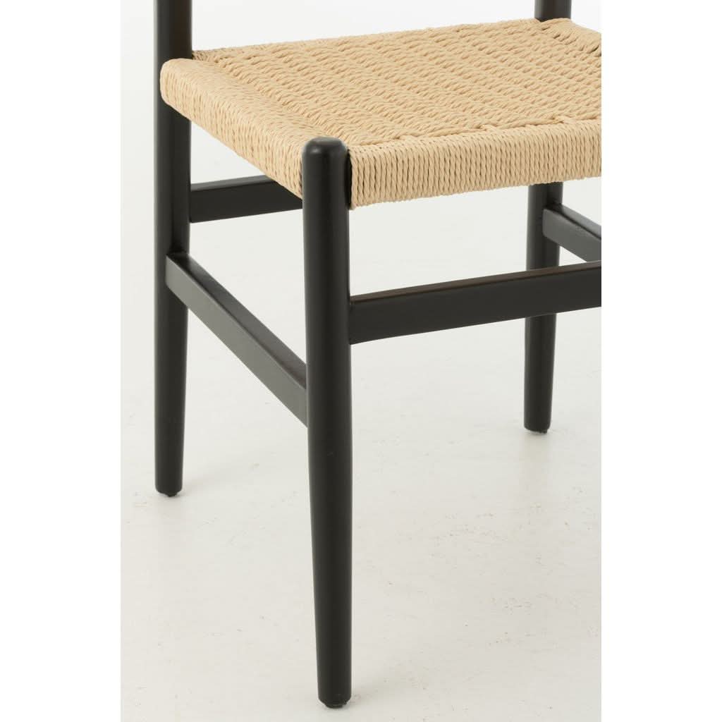 Chaise Hêtre Cordes Noires Design | Ulen - Designix Chaises