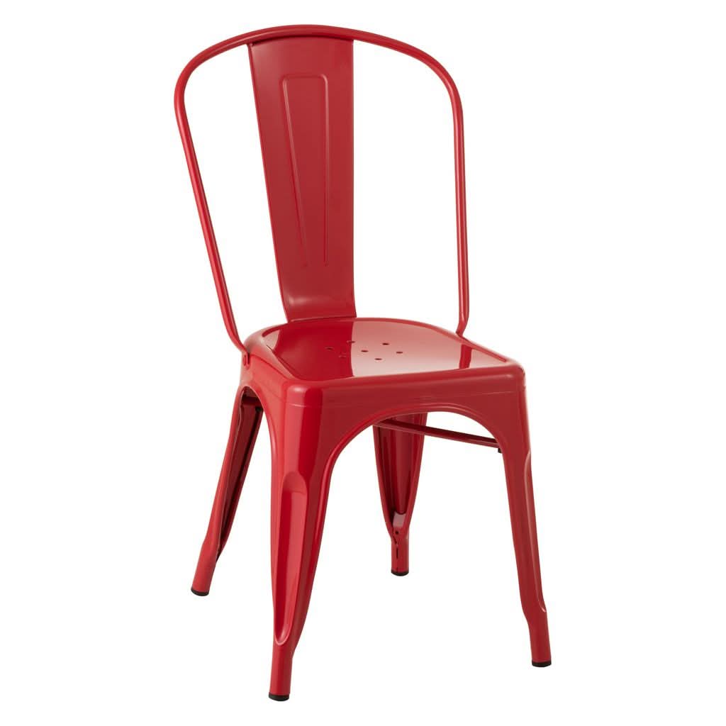 Vintage Metallstuhl Rot | Wari