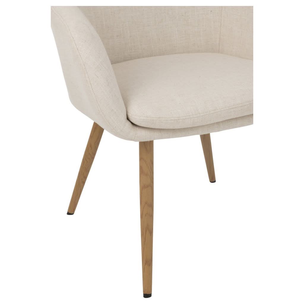 Chaise Miles Acier Mousse Ivoire | Xyla - Designix Chaises